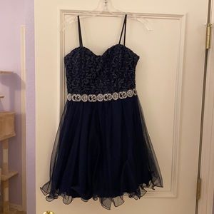 Blue Sparkly Formal Dress